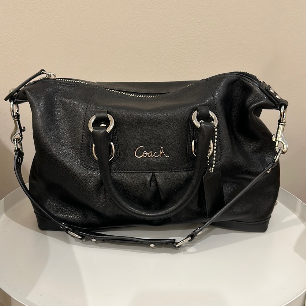 Coach Ashley black satchel